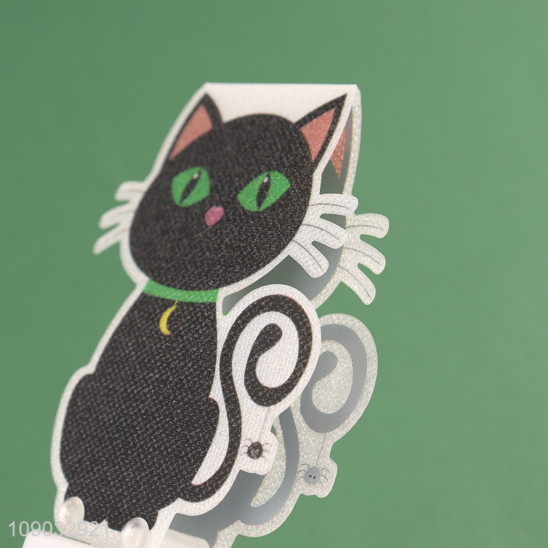 Low price cartoon black cat shape Halloween ornaments decorative lights for sale
