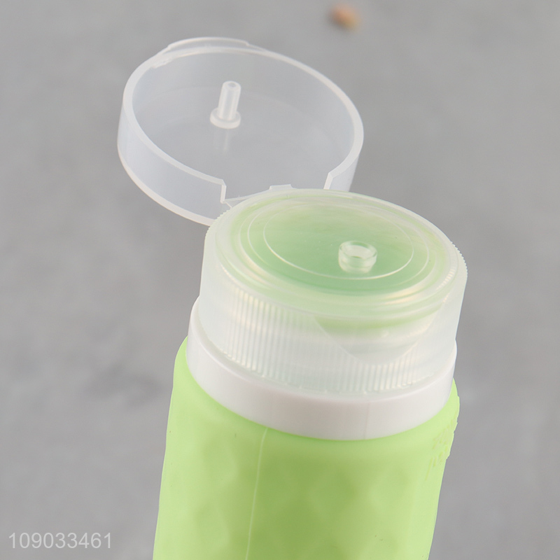 Top quality portable travel silicone squeeze shampoo bottle lotion bottle for sale
