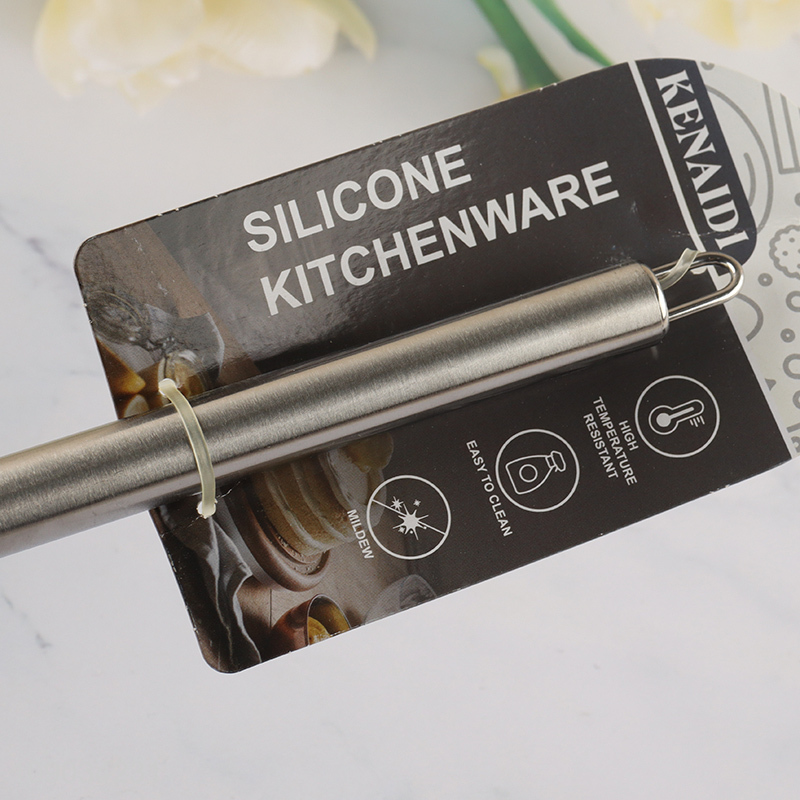 Hot products long handle silicone slotted ladle home kitchen utensils