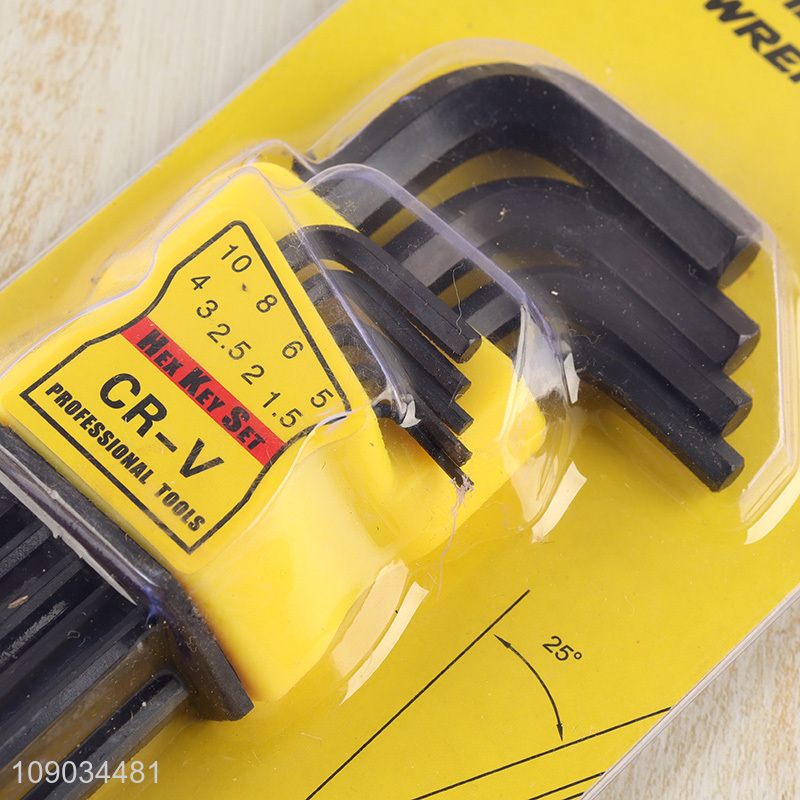 Popular products professional medium long hex wrench set hand tool set