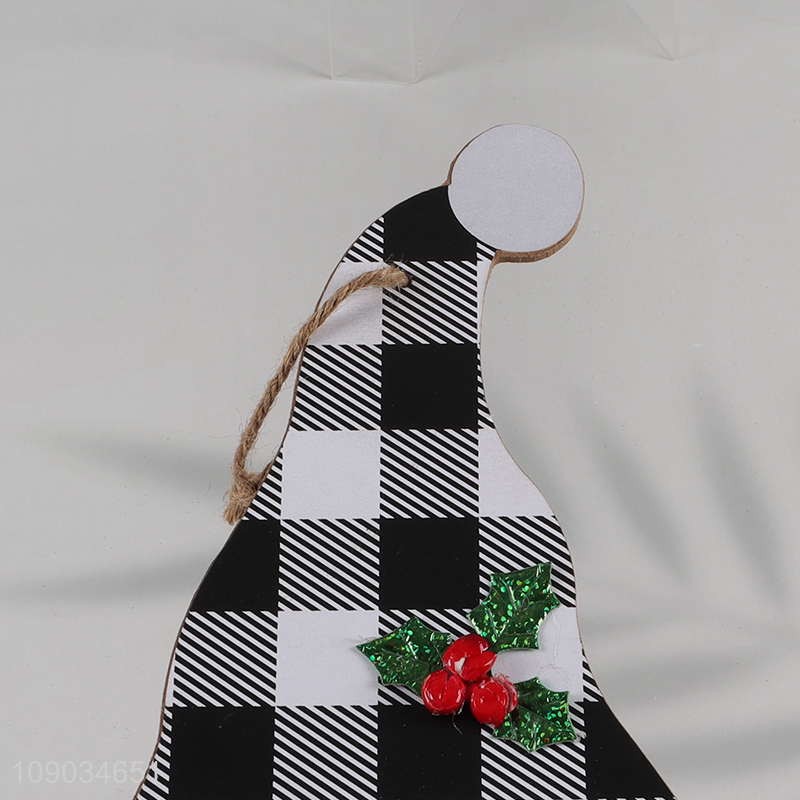 New Product Cute Christmas Gnome Ornaments Xmas Hanging Wooden Ornaments