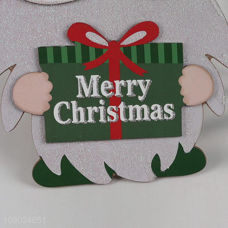New Product Cute Christmas Gnome Ornaments Xmas Hanging Wooden Ornaments