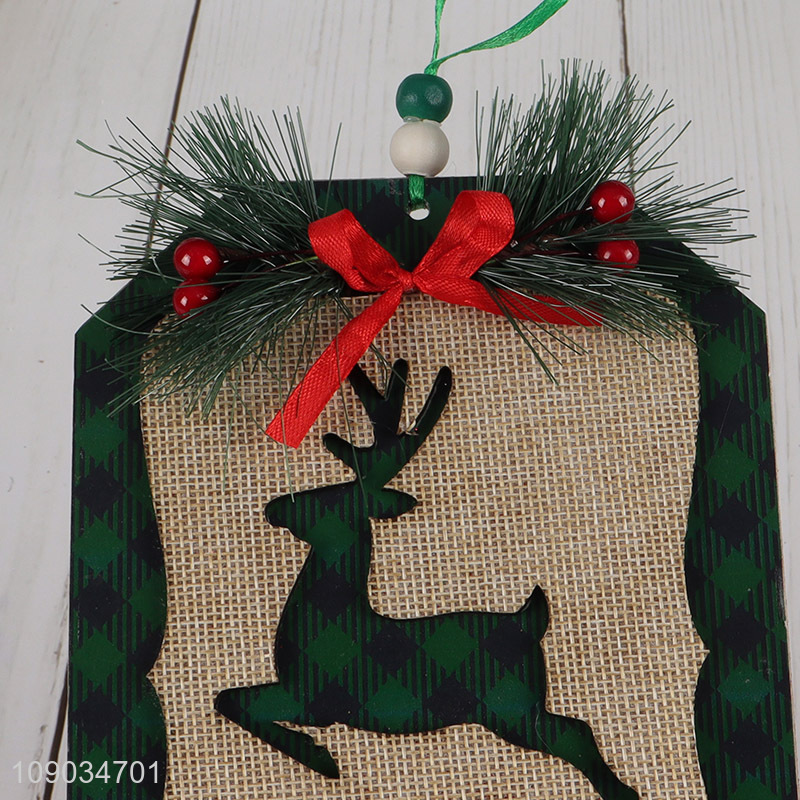 Factory Price Christmas Ornaments Christmas Tree Wooden Hanging Ornaments