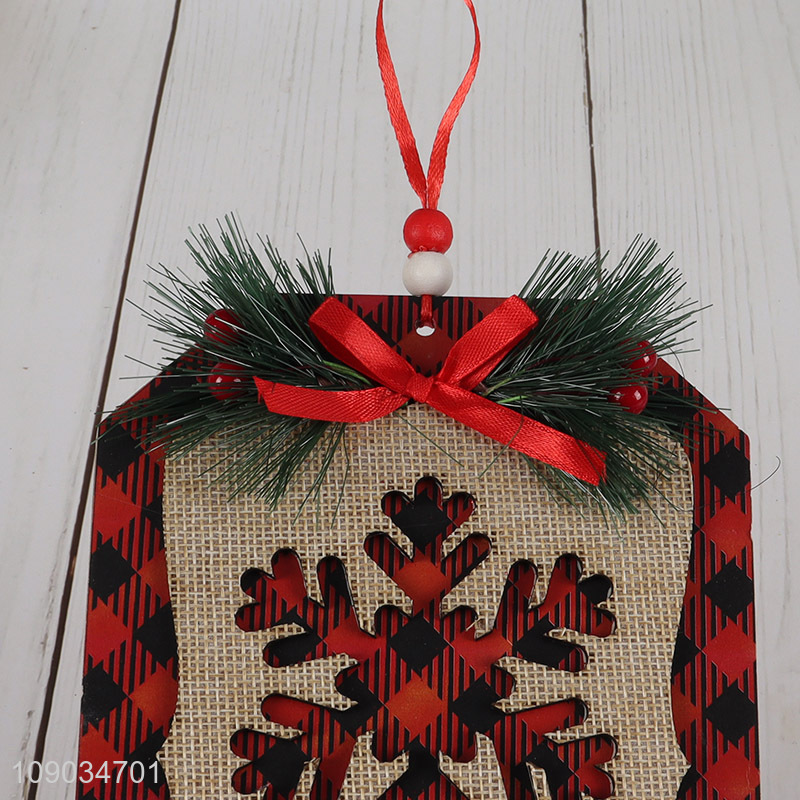 Factory Price Christmas Ornaments Christmas Tree Wooden Hanging Ornaments