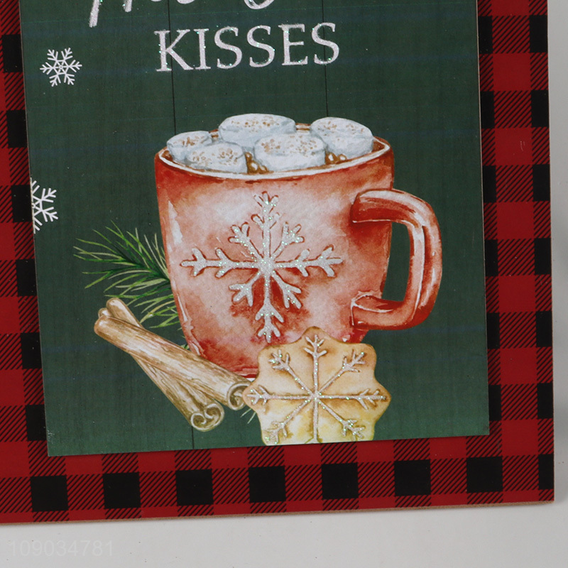 Wholesale Cute Wooden Hanging Ornaments for Christmas Tree Decorations