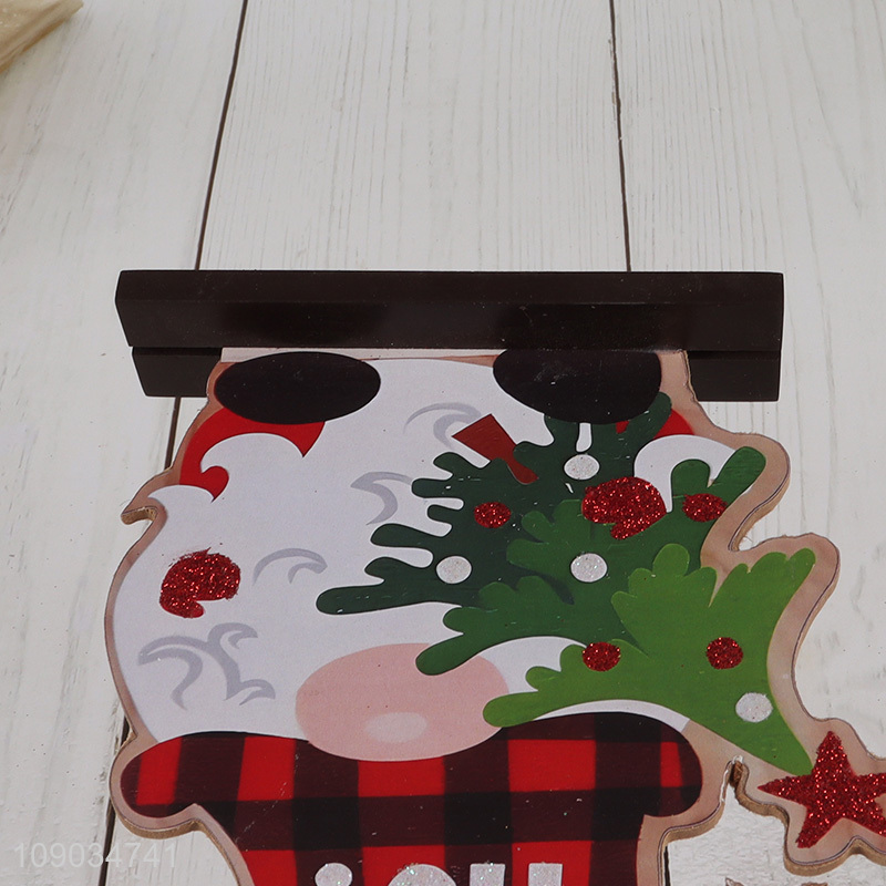 Wholesale Wooden Christmas Tabletop Ornaments Wooden Table Centerpieces for Home Decor