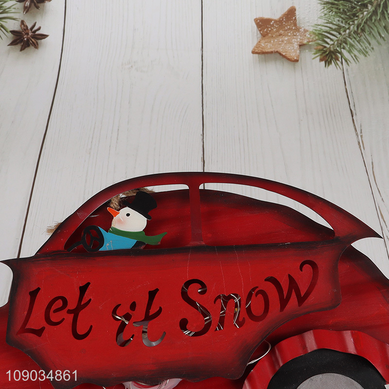 Hot Selling Light Up Christmas Tree Hanging Metal Decorations Party Decorations