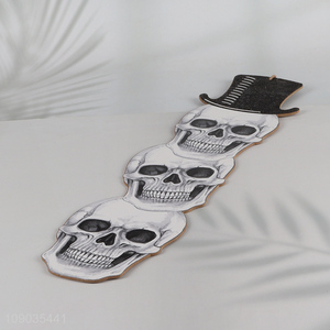 New Arrival Halloween Skull Hanging Wooden Sign Halloween Hanging Decorations