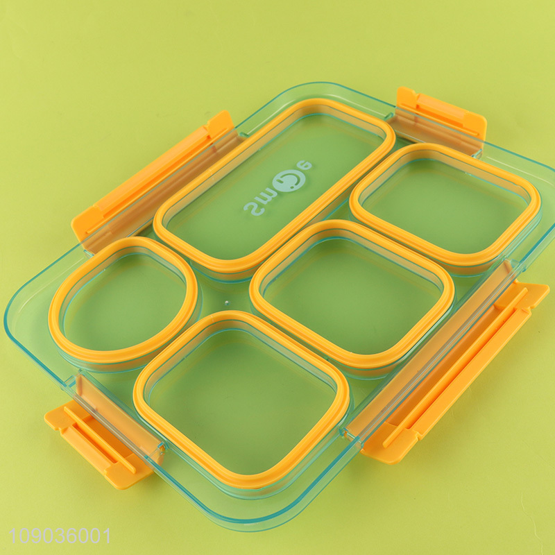 Popular products stainless steel 5compartment school children lunch box