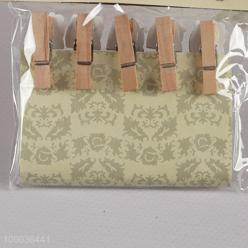 Good Quality 10PCS Cartoon Wooden Clothespins Wood Clips for Craft Hanging