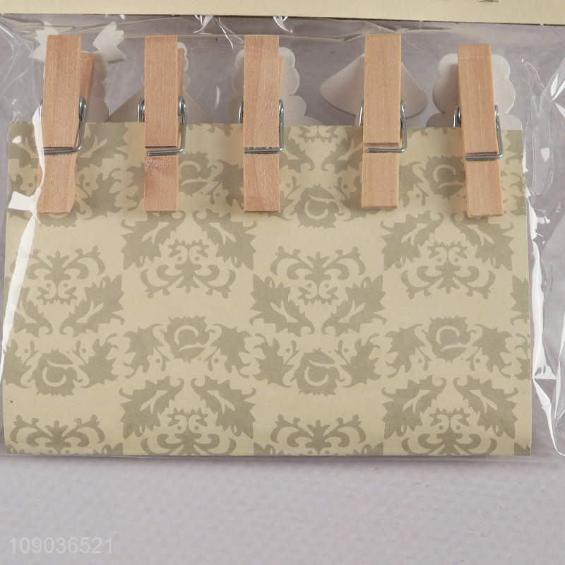 Good Quality 10PCS Cartoon Wooden Clips Clothes Pins for Photo Hanging