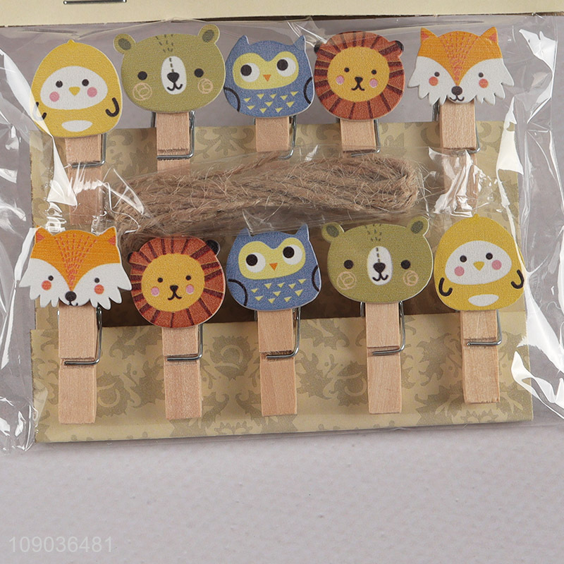 Factory Price 10PCS Mini Clothespins Cute Wooden Phot Clips for Home Decor