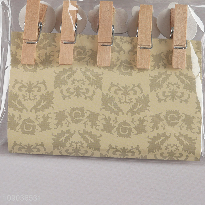 New Arrival 10PCS Mini Wooden Clothespins Cartoon Wooden Memo Photo Clips