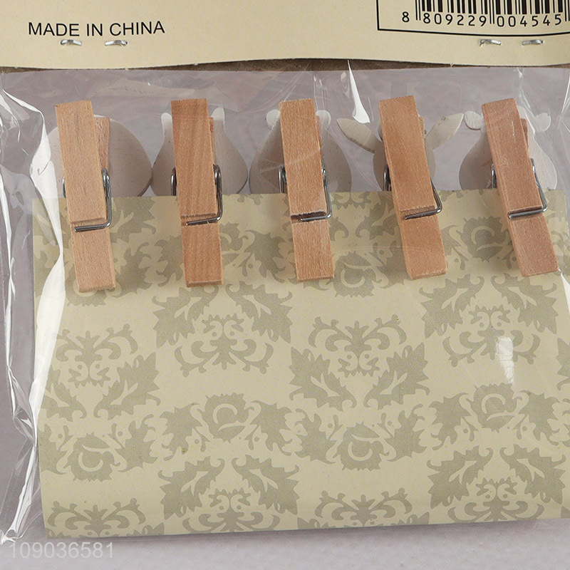 High Quality 10PCS Mini Clothespins Cute Wooden Phot Clips for Home Decor