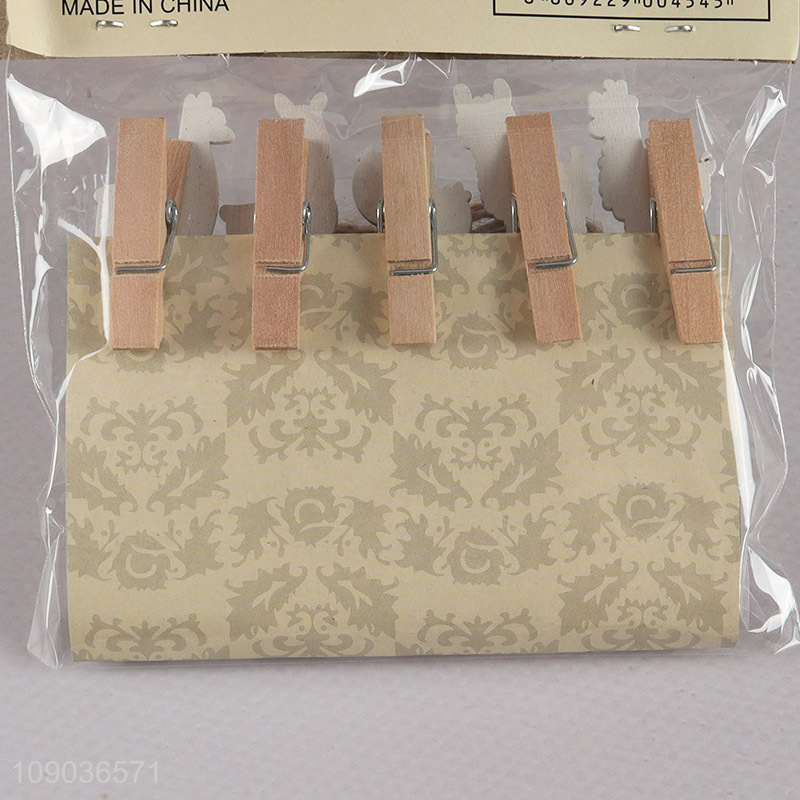 Online Wholesale 10PCS Cute Wooden Clothespins Cartoon Decorative Wooden Clips