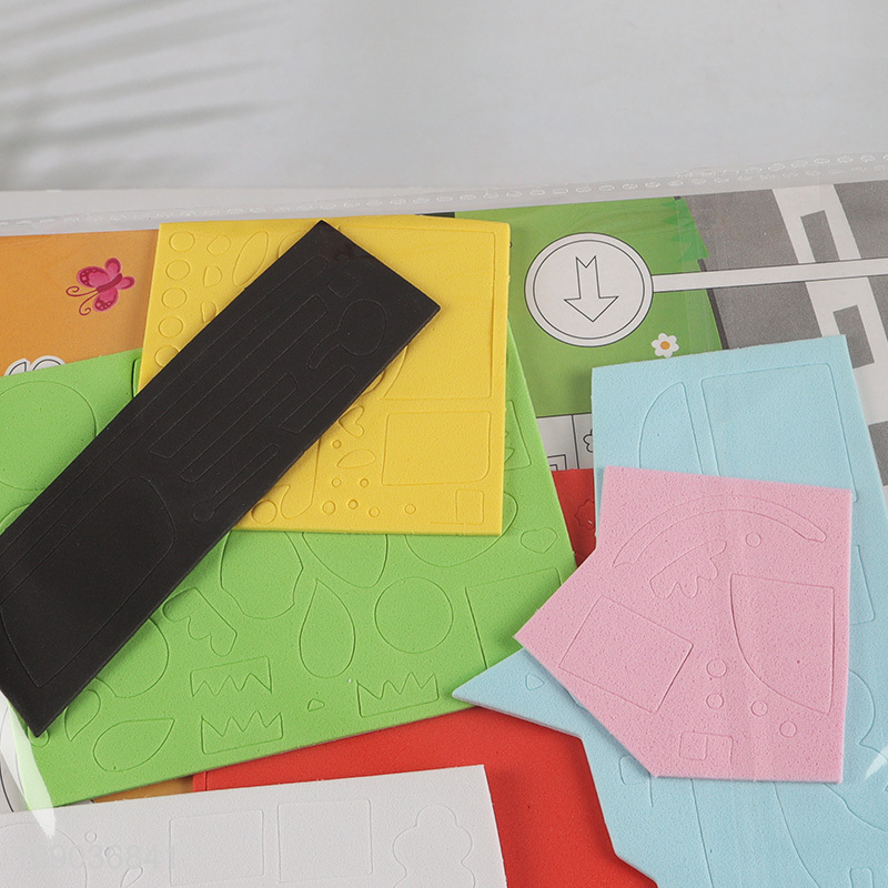 China Wholesale 3D EVA Foam Sticker Puzzle Game Cartoon Bus Learning Toy