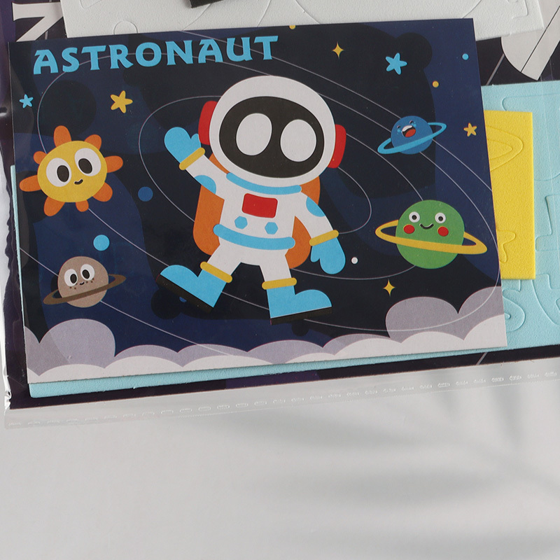 New Product 3D EVA Foam Sticker Puzzle Game Cartoon Astronaut Learning Toy