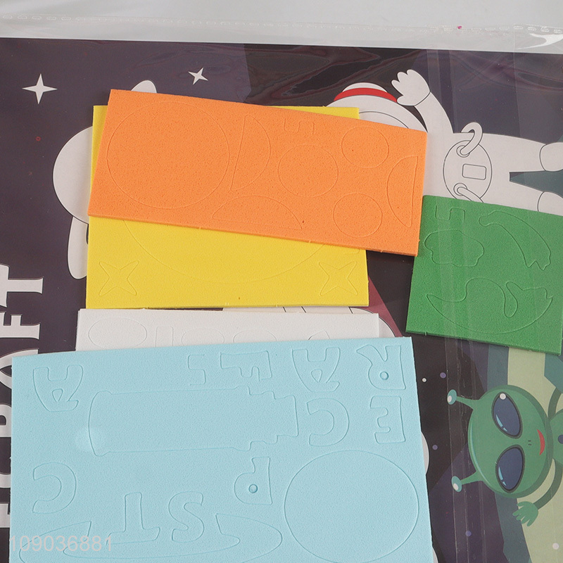 Hot Selling 3D EVA Foam Sticker Puzzle Game Cartoon Spacecraft Learning Toy