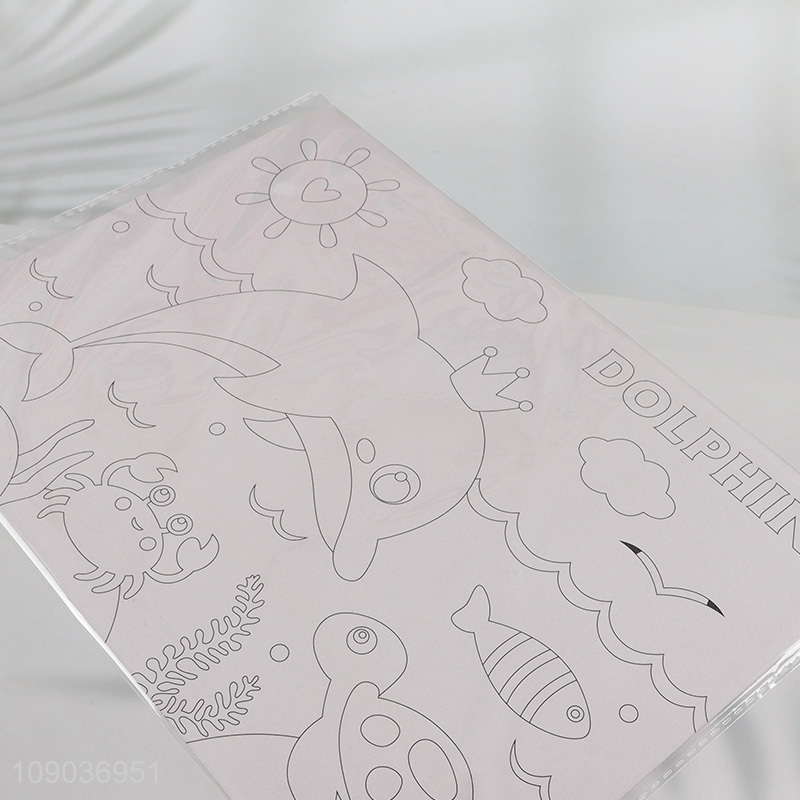 New Product 3D EVA Foam Sticker Puzzle Game Cartoon Dolphin Learning Toy