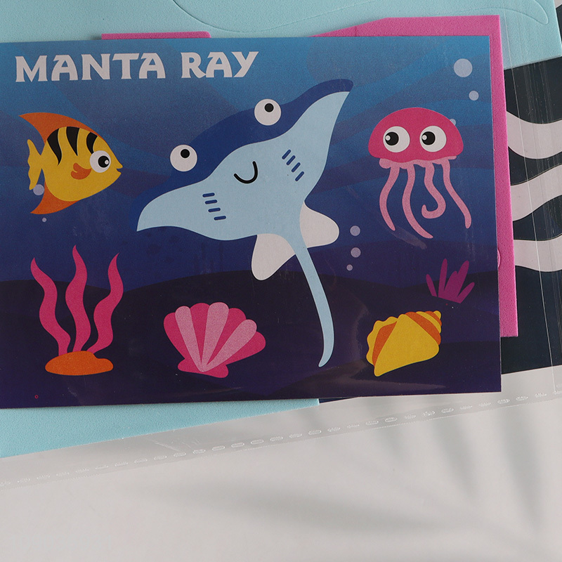 Factory Price 3D EVA Foam Sticker Puzzle Game Cartoon Manta Ray Learning Toy