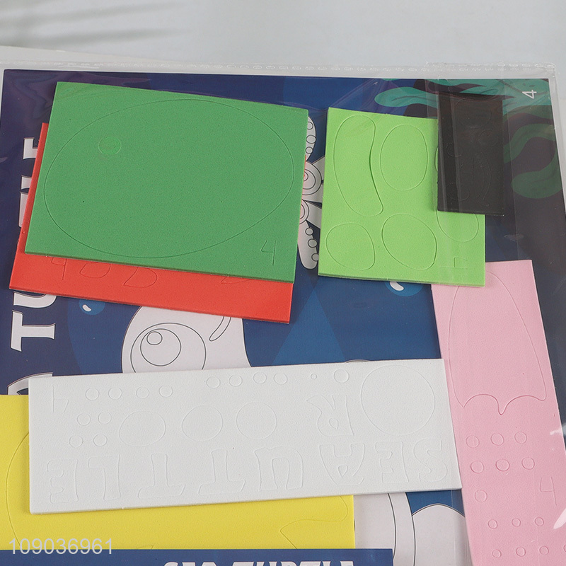 Hot Selling 3D EVA Foam Sticker Puzzle Game Cartoon Sea Turtle Learning Toy