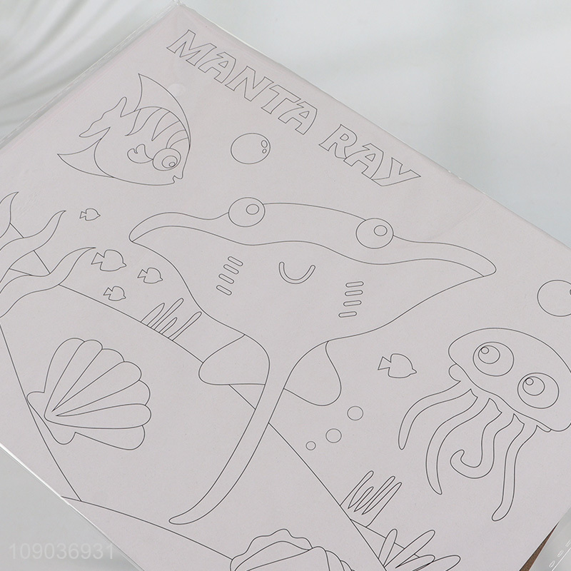 Factory Price 3D EVA Foam Sticker Puzzle Game Cartoon Manta Ray Learning Toy