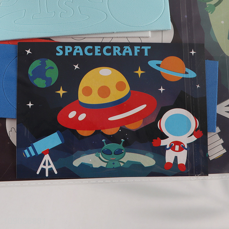 Hot Selling 3D EVA Foam Sticker Puzzle Game Cartoon Spacecraft Learning Toy