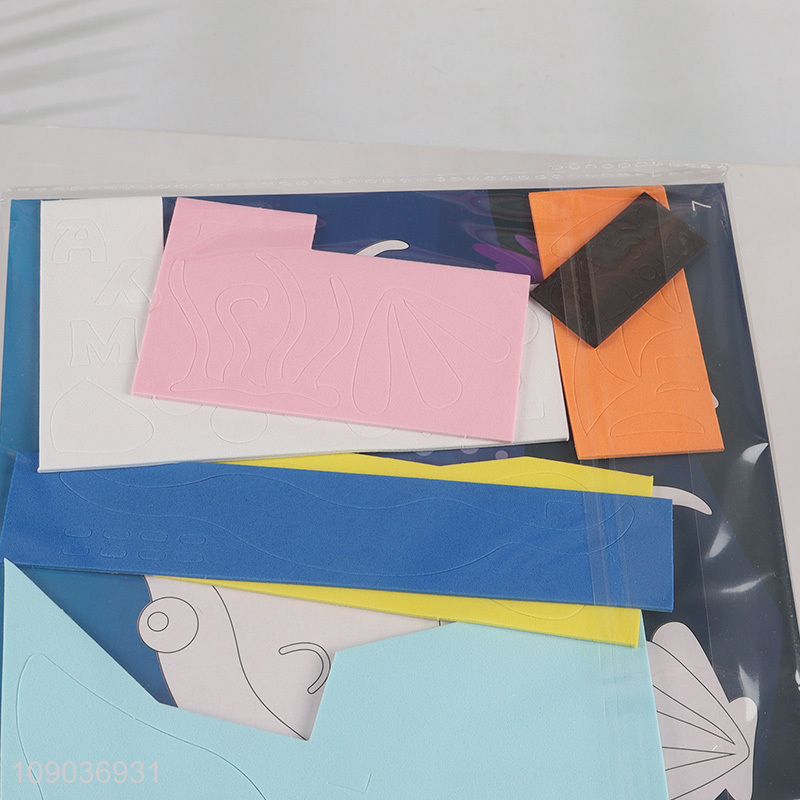 Factory Price 3D EVA Foam Sticker Puzzle Game Cartoon Manta Ray Learning Toy