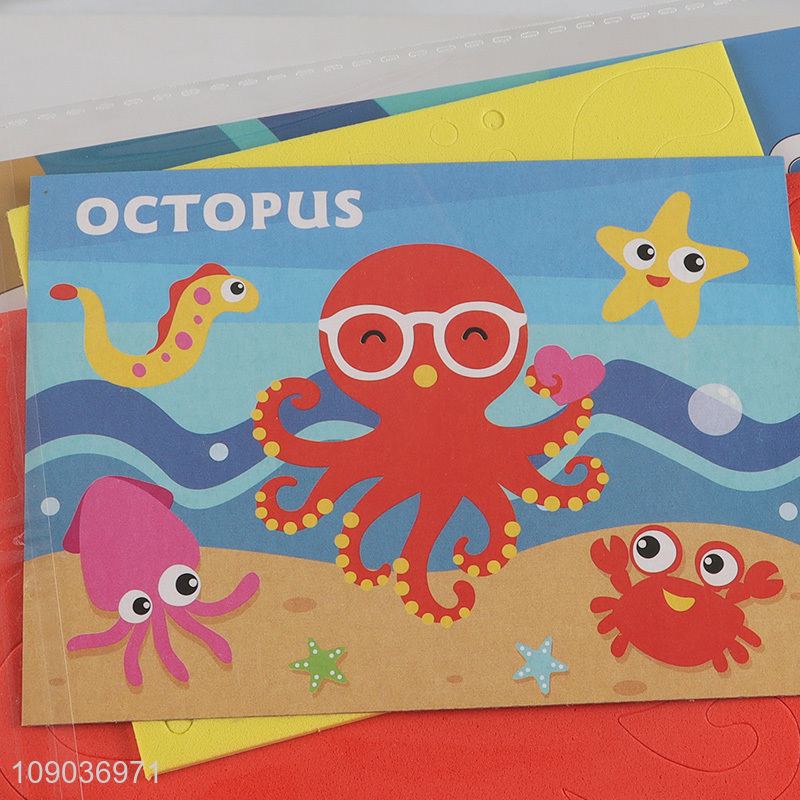 Good Quality 3D EVA Foam Sticker Puzzle Game Cartoon Octopus Learning Toy
