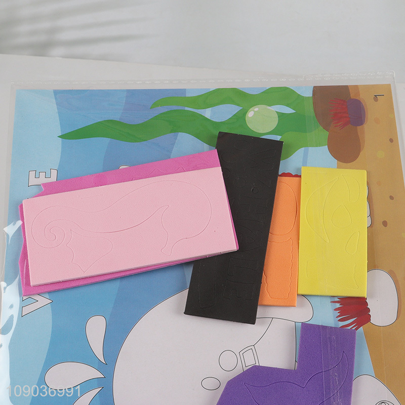 High Quality 3D EVA Foam Sticker Puzzle Game Cartoon Whale Learning Toy