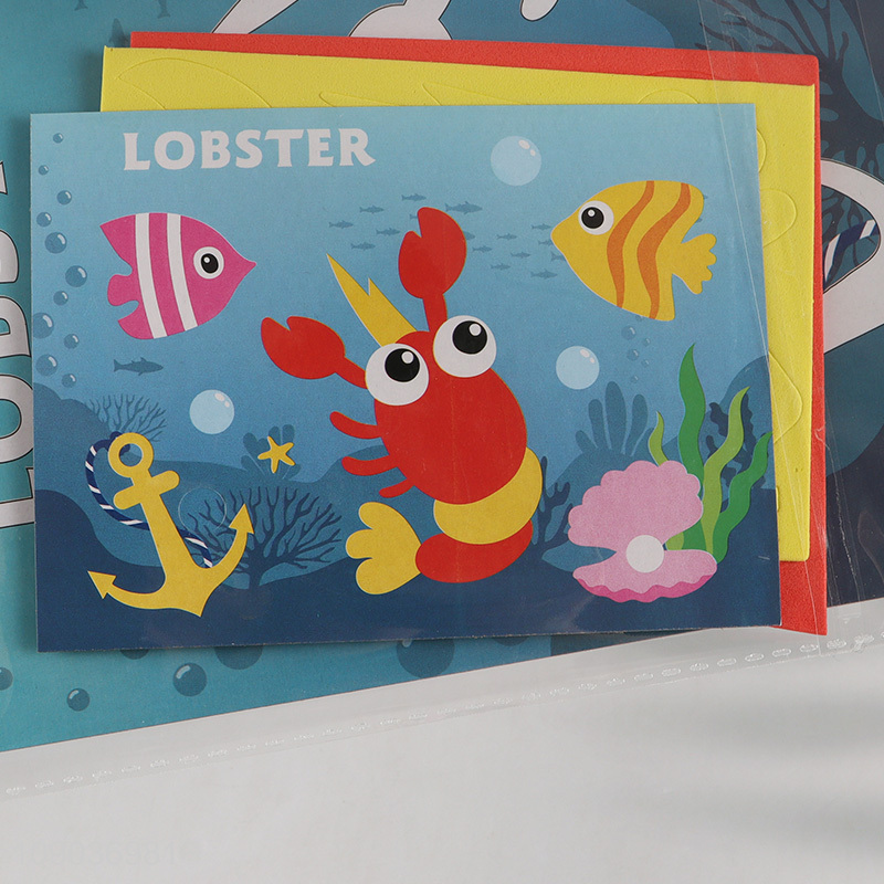New Arrival 3D EVA Foam Sticker Puzzle Game Cartoon Lobster Learning Toy