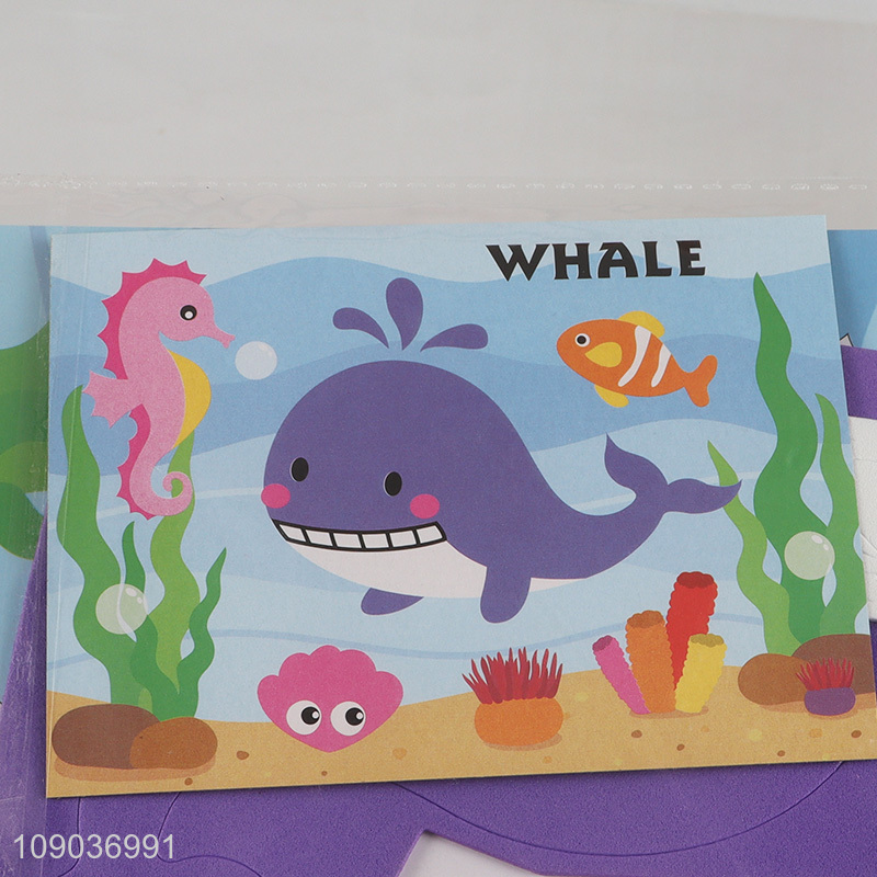 High Quality 3D EVA Foam Sticker Puzzle Game Cartoon Whale Learning Toy
