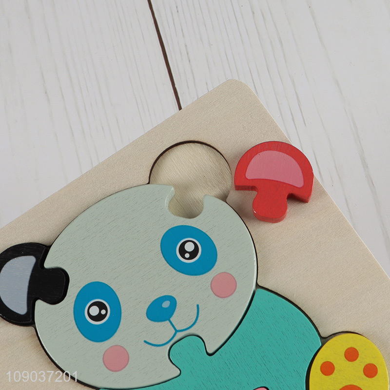 Online Wholesale Cartoon Panda Wooden Puzzle Educational Toys for Boys Girls