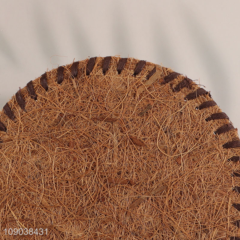 New Product Round Rattan Drink Coasters Natural Rattan Cup Mats Wholesale