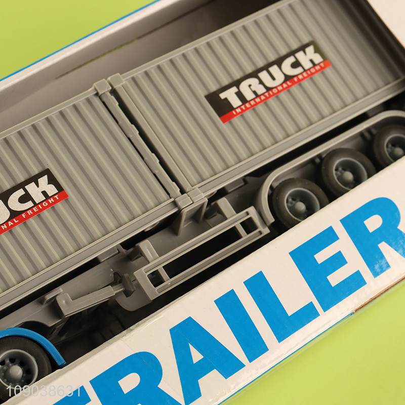 Good quality children 1:50 mini container truck toy inertial car toy