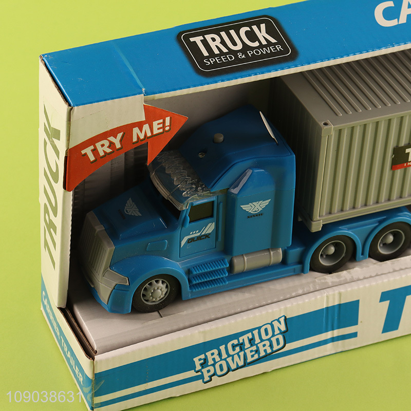 Good quality children 1:50 mini container truck toy inertial car toy