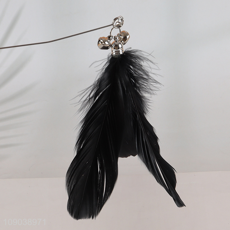Online Wholesale Cat Wand Toy Interactive Cat Feather Toy with Bell