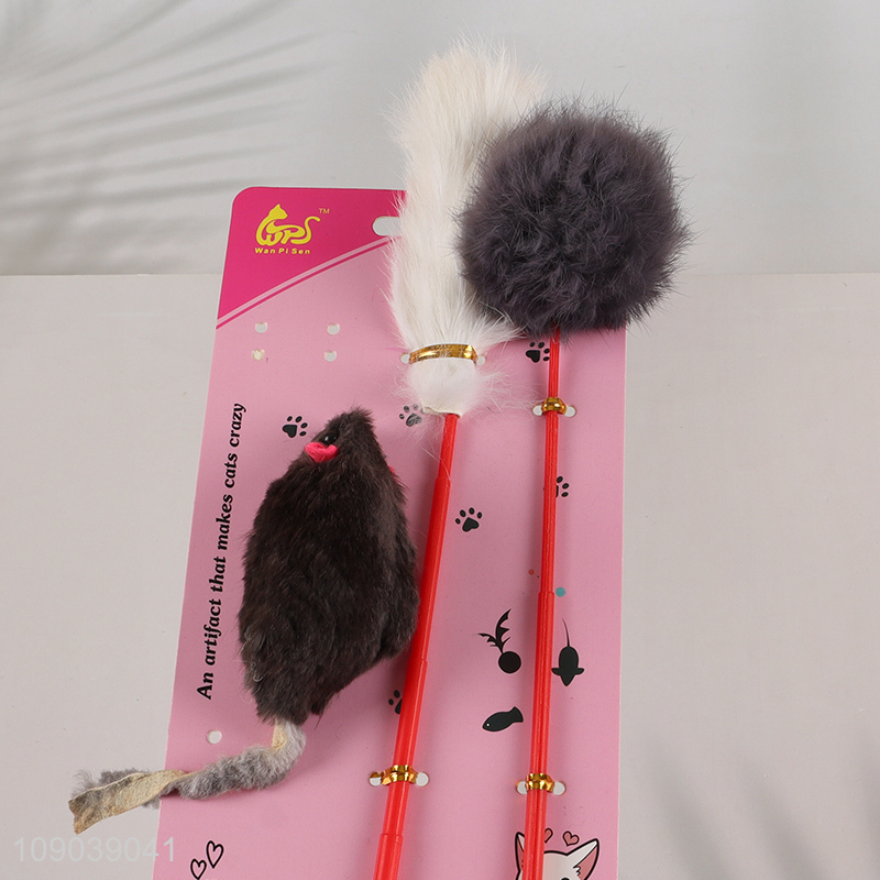 Hot Sale Interactive Cat Toy Set Cat Wand Toy for Indoor Cats & Kittens