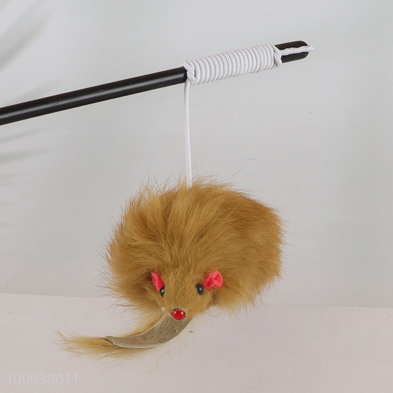 Factory Price Cat Toy Plush Mouse Cat Teaser Wand Toy for Indoor Cats
