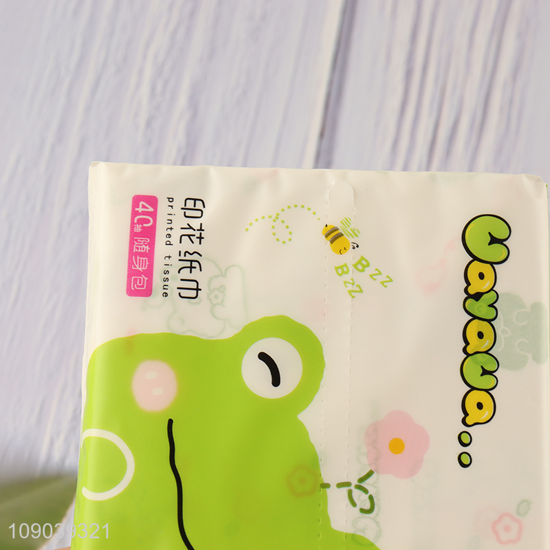 Best sale printed skin-friendly wood pulp tissue facial tissue napkin