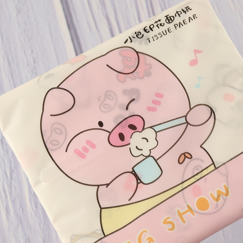 Good price cartoon printed wood pulp tissue facial tissue skin-friendly tissue