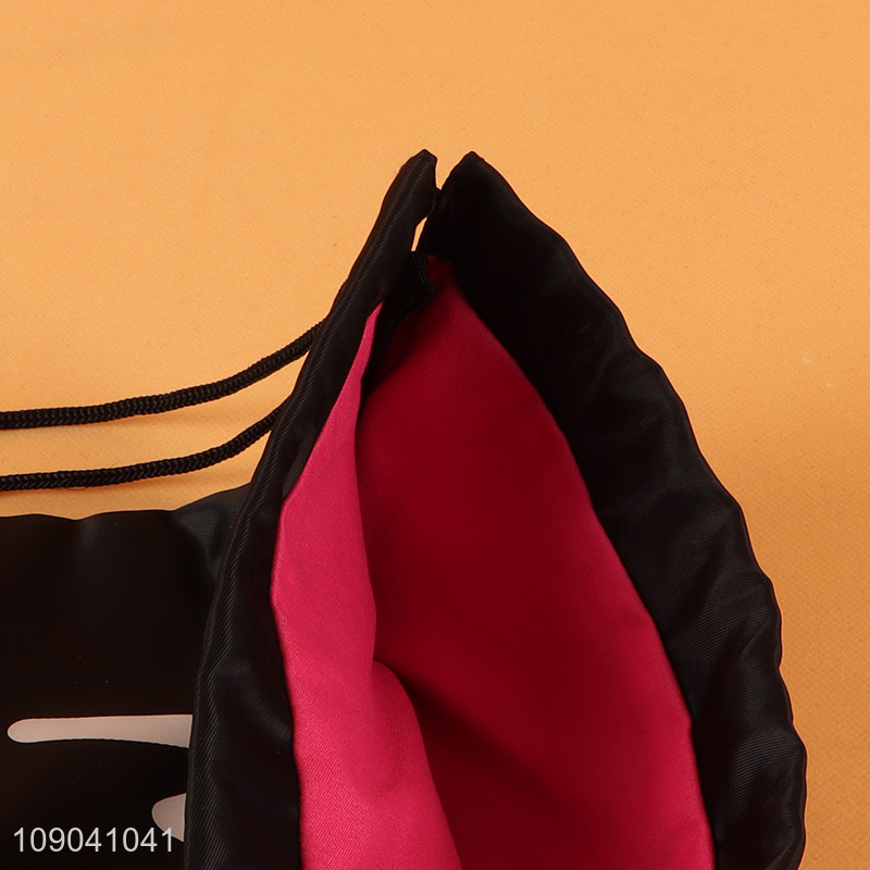 New Arrival Custom Logo Polyester Drawstring Backpack for Gym Sports