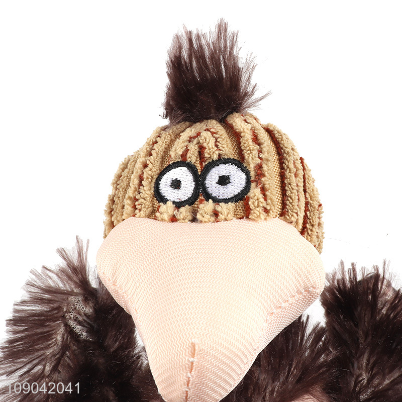 China Supplier Animal Plush Dog Chew Toy Squeaky Toy