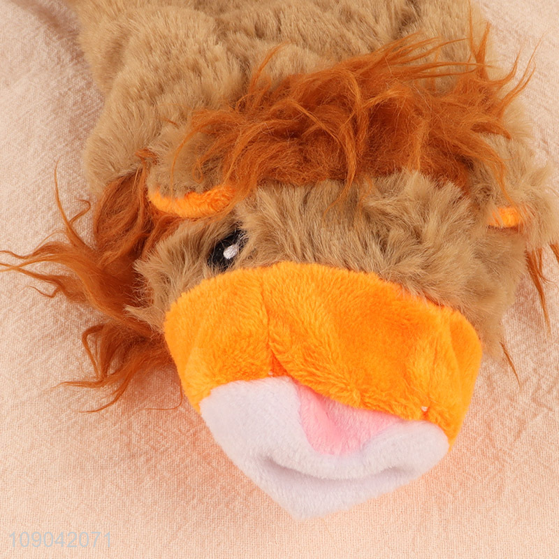 New Arrival Durable Lion Shape Squeaky Dog Chew Toy