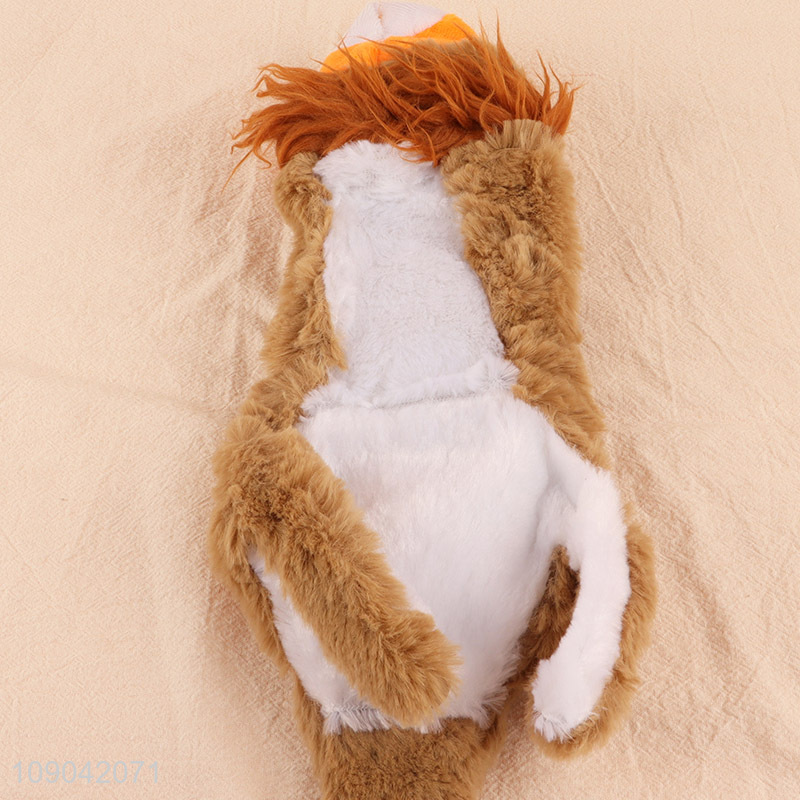 New Arrival Durable Lion Shape Squeaky Dog Chew Toy