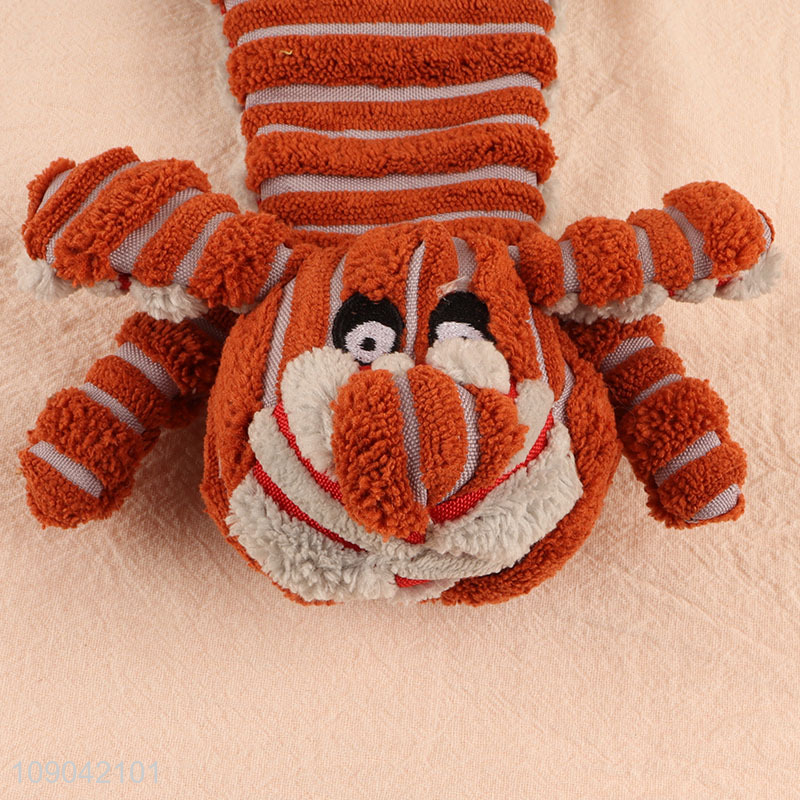 Factory Price No Stuffing Tiger Shape Dog Squeak Toys