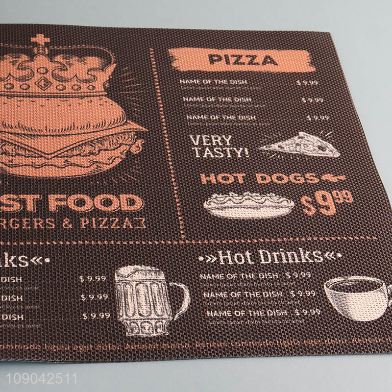 China factory rectangle anti-slip home restaurant place mat dinner mat for sale