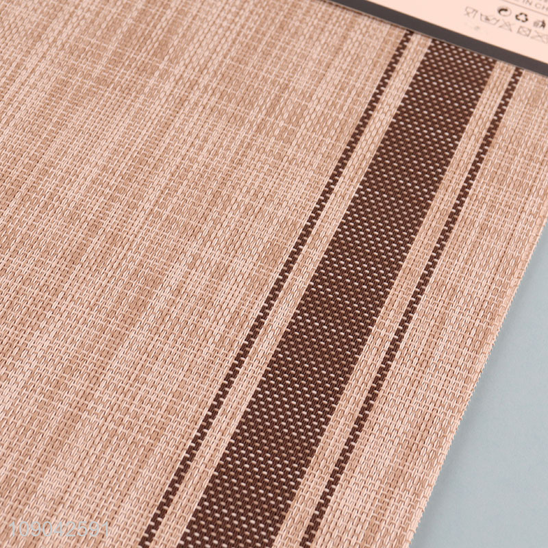 Top products rectangle pvc anti-slip place mat table dining mat for sale