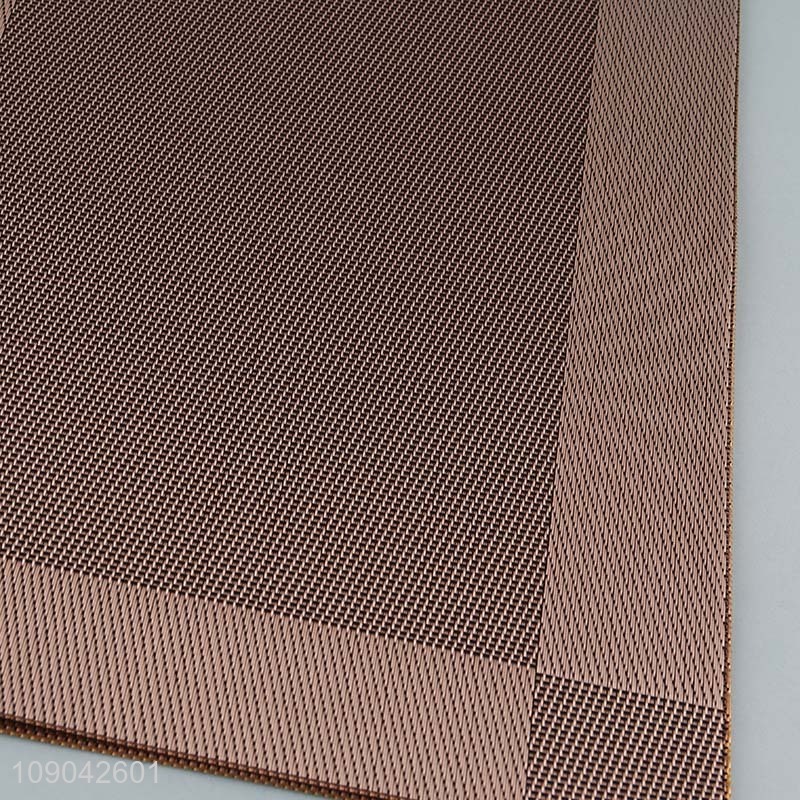 Yiwu market home restaurant rectangle pvc anti-slip place mat dinner mat