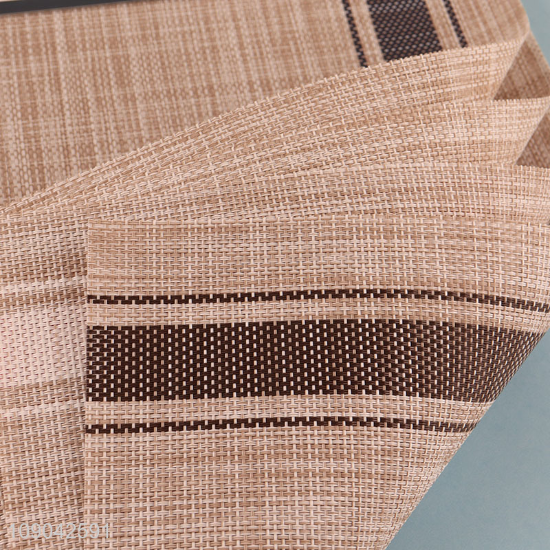 Top products rectangle pvc anti-slip place mat table dining mat for sale